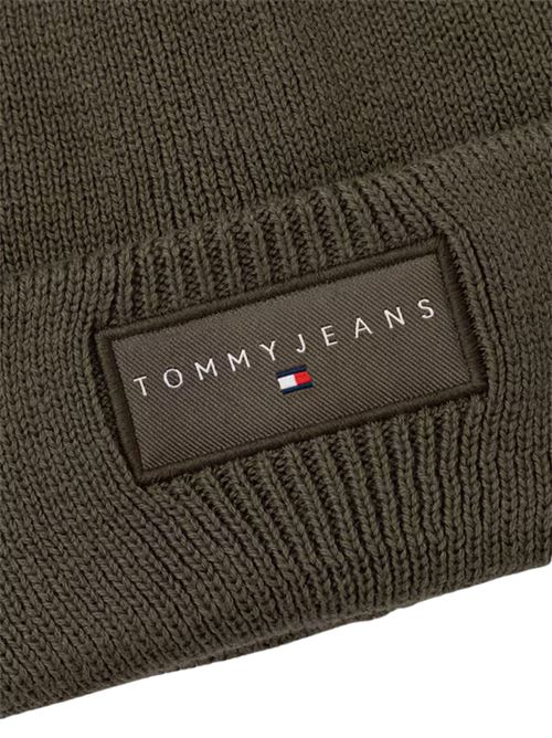 Cappello in maglia di cotone verde Tommy Jeans | AM0AM13666M12